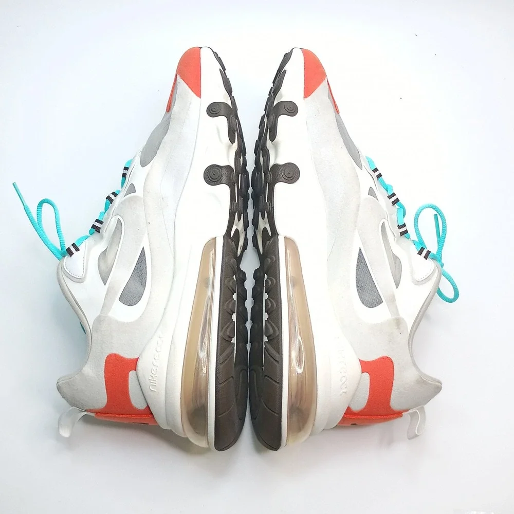 Nike Air Max 270 React Electro Green Orange AO4971-200 Mens 12.5 Running Shoes